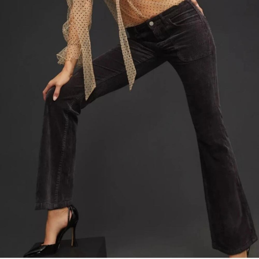 NEW Anthropologie The Icon Flare Corduroy Pants in Gray Size‎ 12 - Picture 3 of 9
